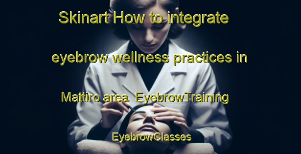 Skinart How to integrate eyebrow wellness practices in Mattiro area | EyebrowTraining | EyebrowClasses | SkinartTraining-Indonesia